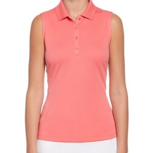 Callaway Womens Paradise Pink Sleeveless Polo Size S